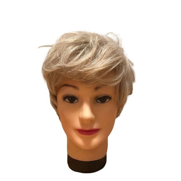 Vintage Blonde Synthetic Wig Short Hair Womens - Picture 1 of 5